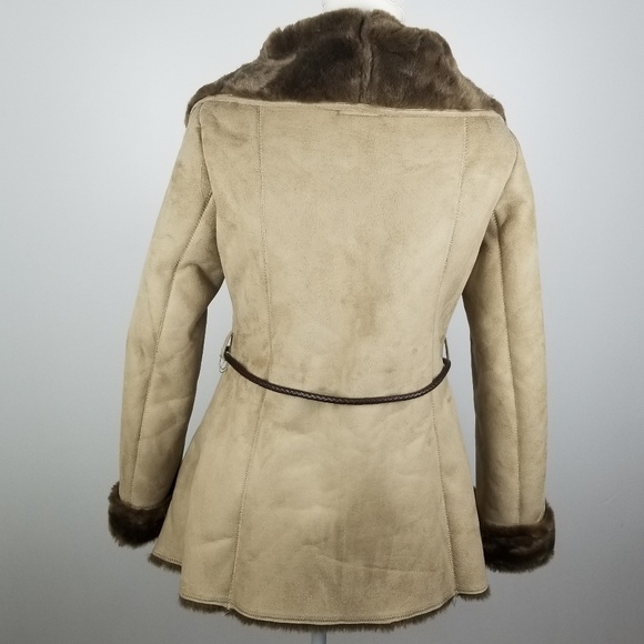 NEW! Jennifer Lopez Luxe Faux Fur Suede Coat - Picture 6 of 7